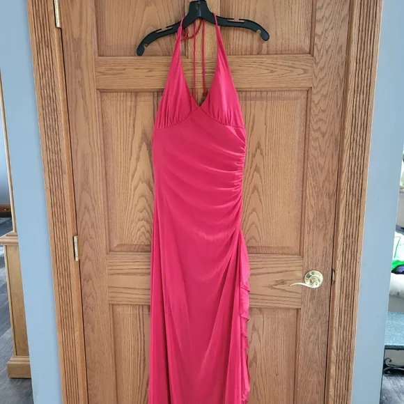open lace back dress Frosti Red